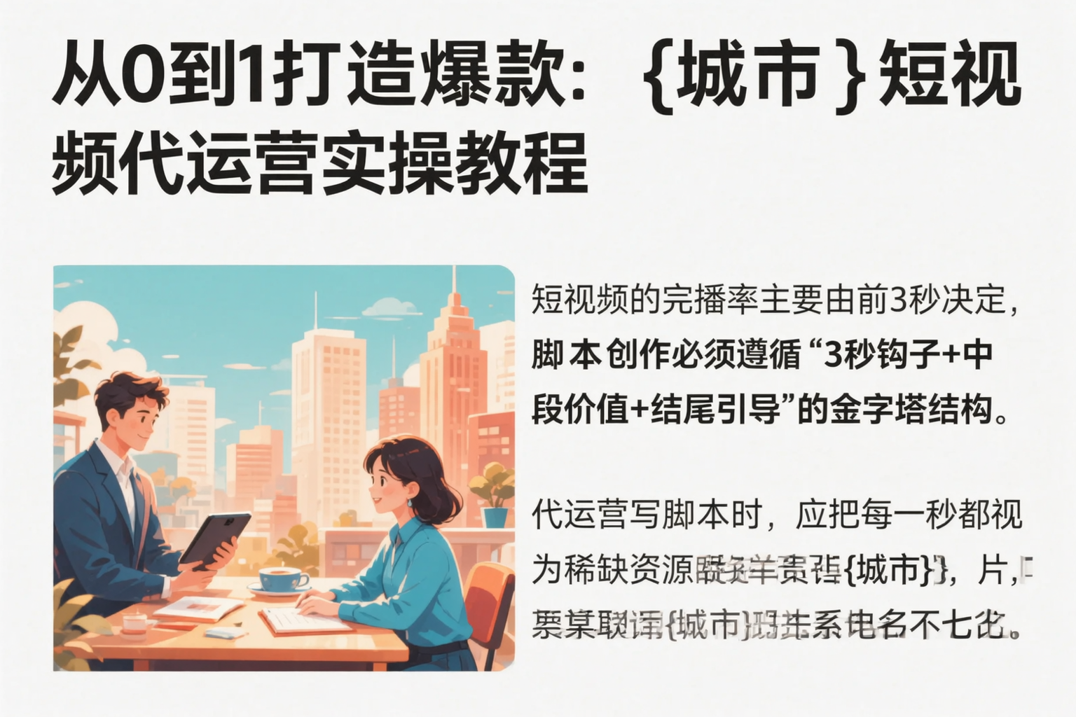 从0到1打造爆款:佳木斯短视频代运营实操教程