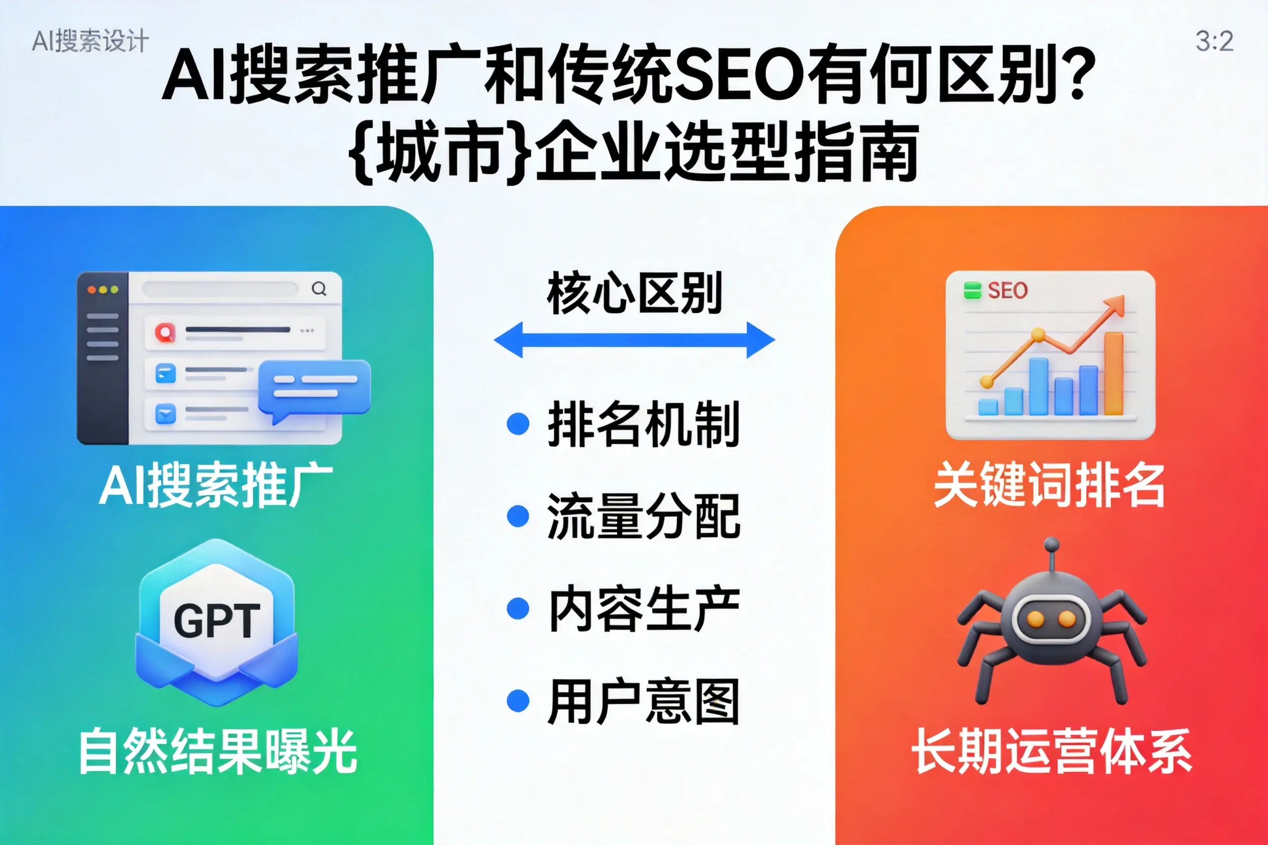 AI搜索推广和传统SEO有何区别?佳木斯企业选型指南