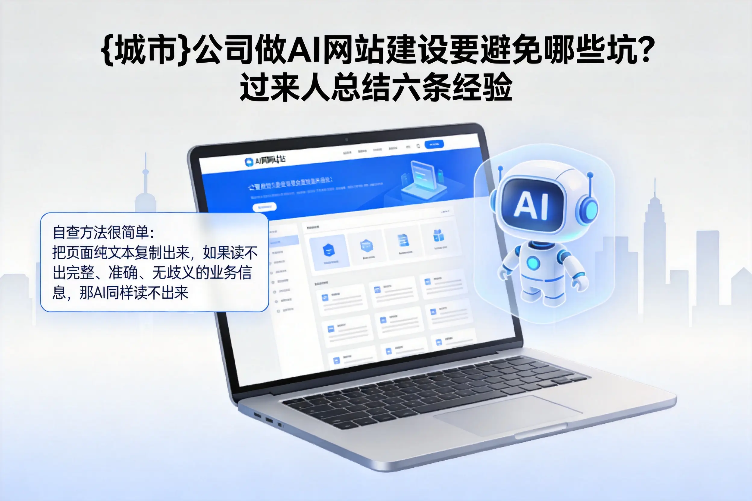 佳木斯公司做AI网站建设要避免哪些坑?过来人总结六条经验