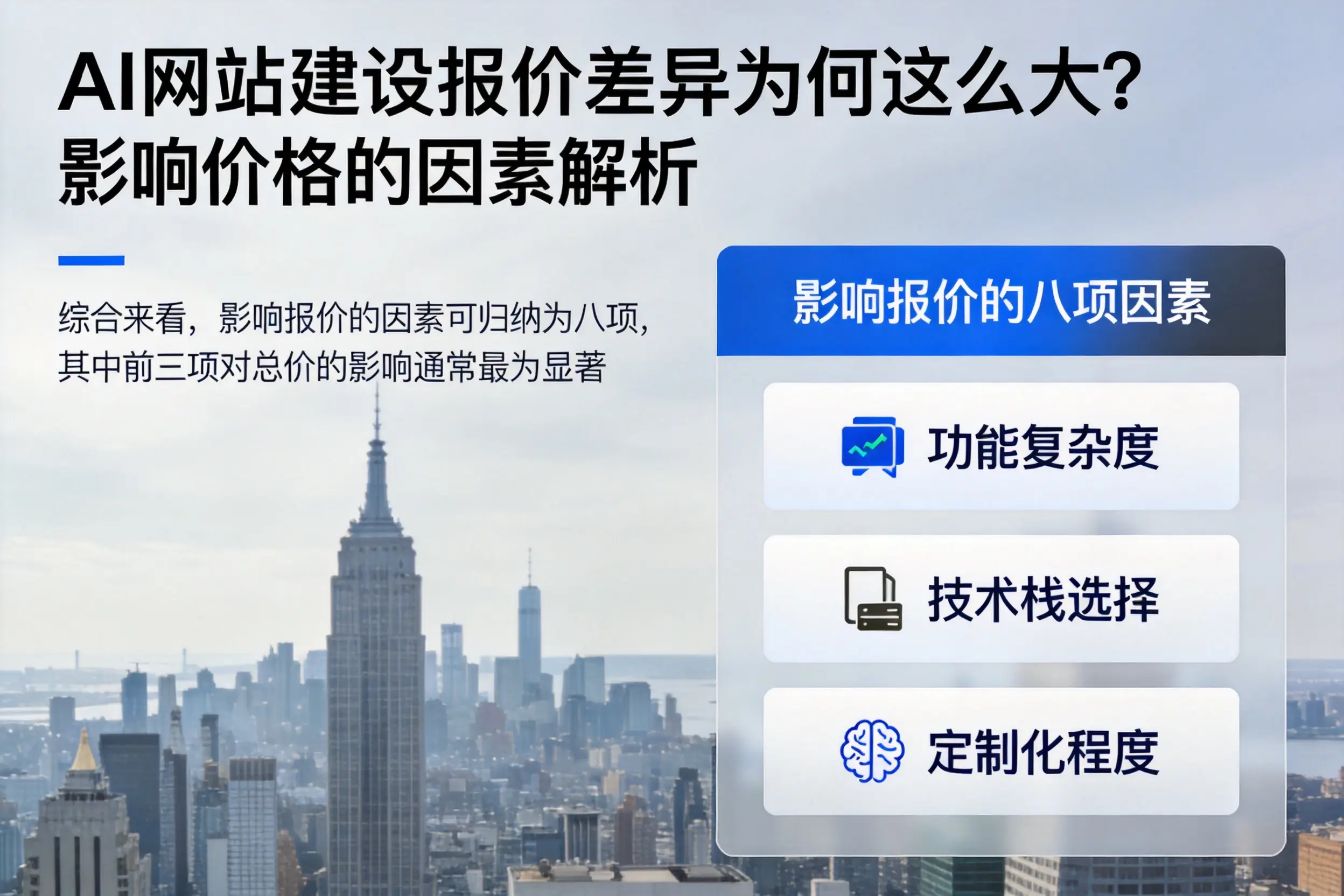 佳木斯AI网站建设报价差异为何这么大?影响价格的因素解析