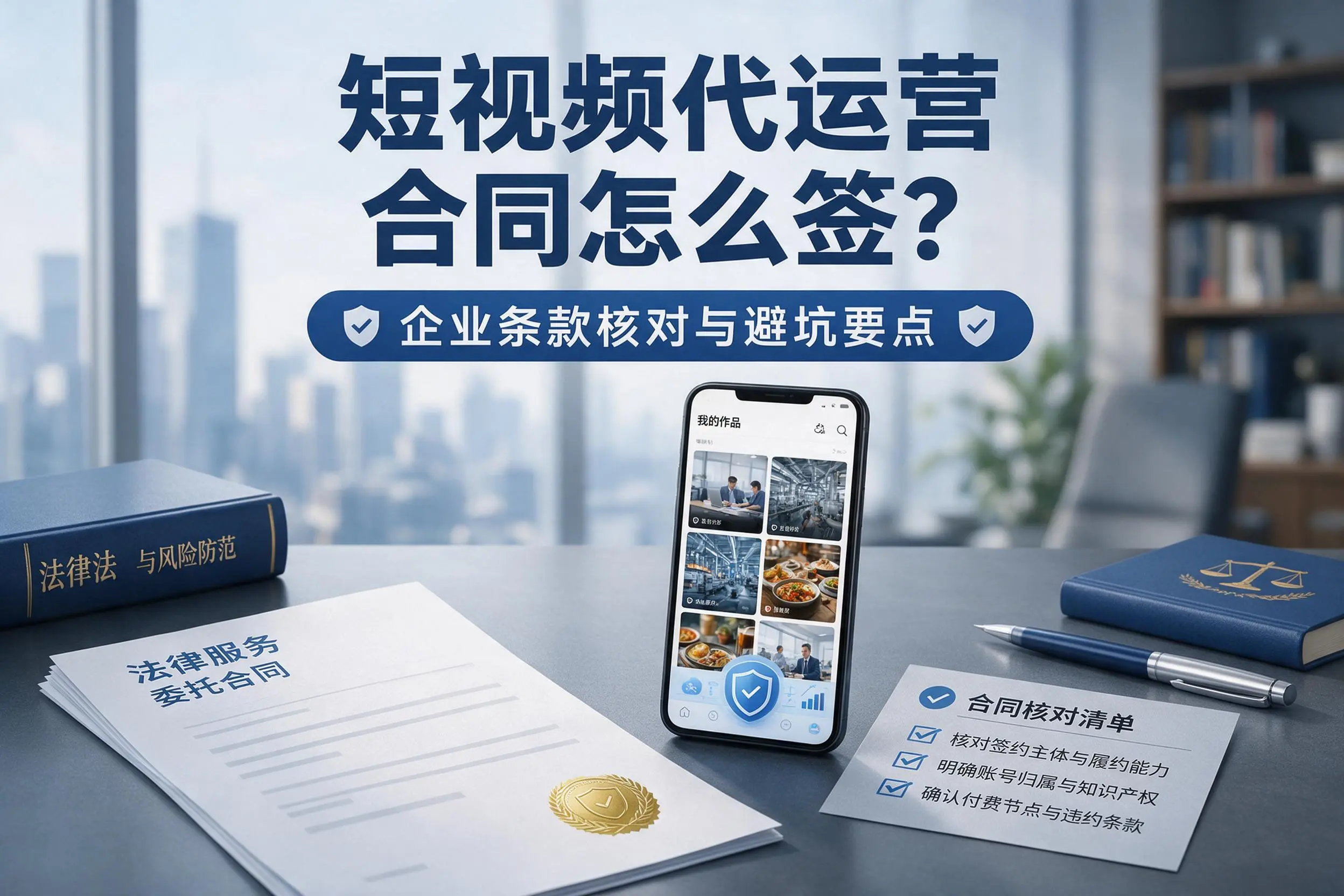短视频代运营合同怎么签？佳木斯企业条款核对与避坑要点
