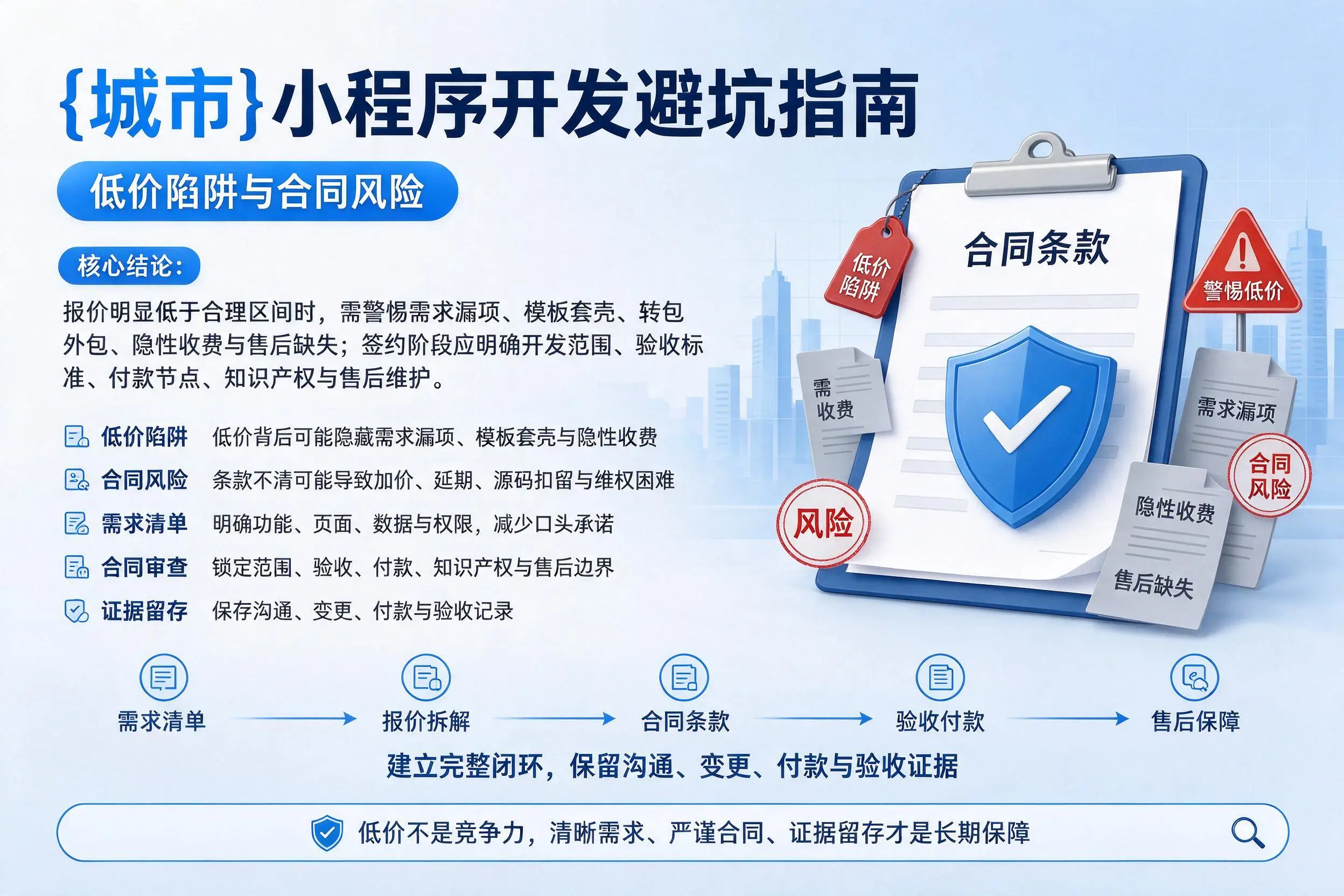 佳木斯小程序开发避坑指南：低价陷阱与合同风险