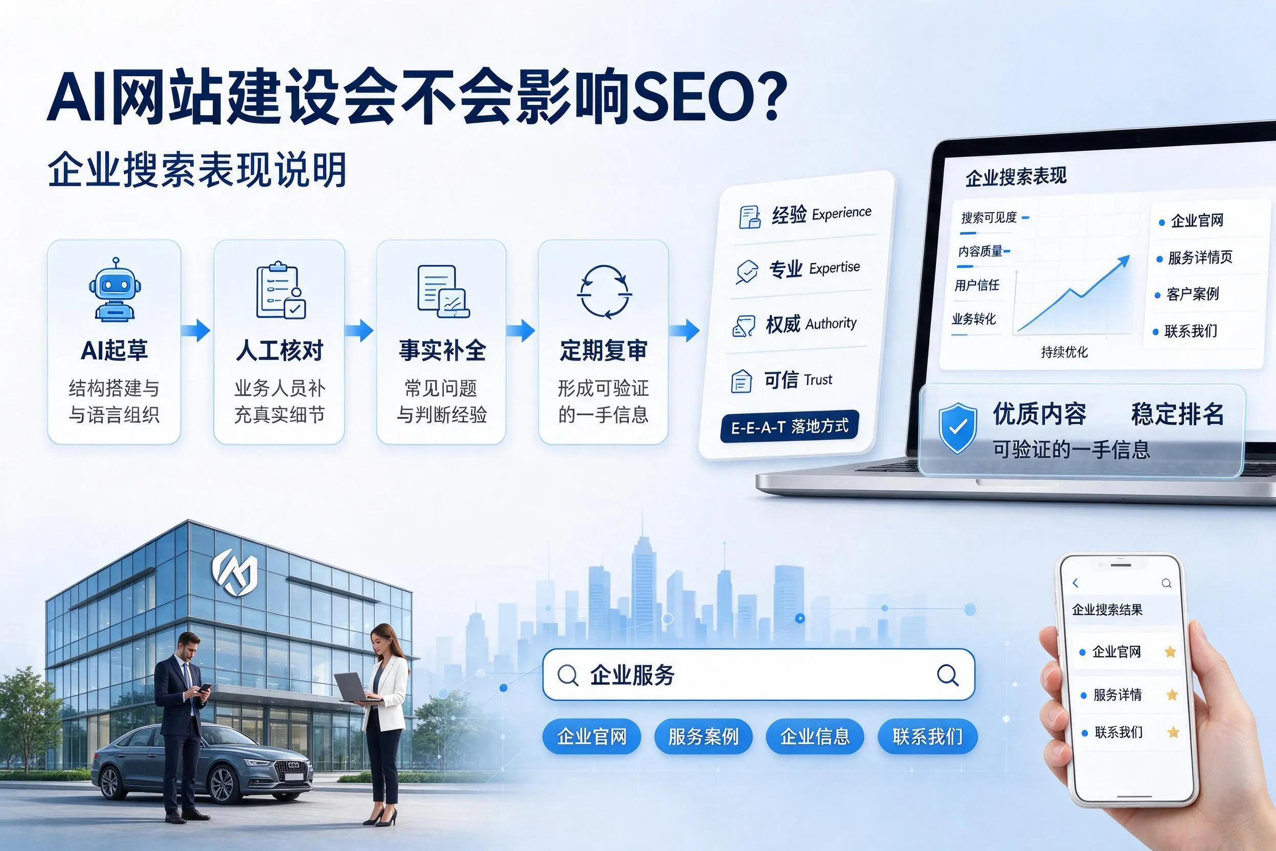 AI网站建设会不会影响SEO?佳木斯企业搜索表现说明