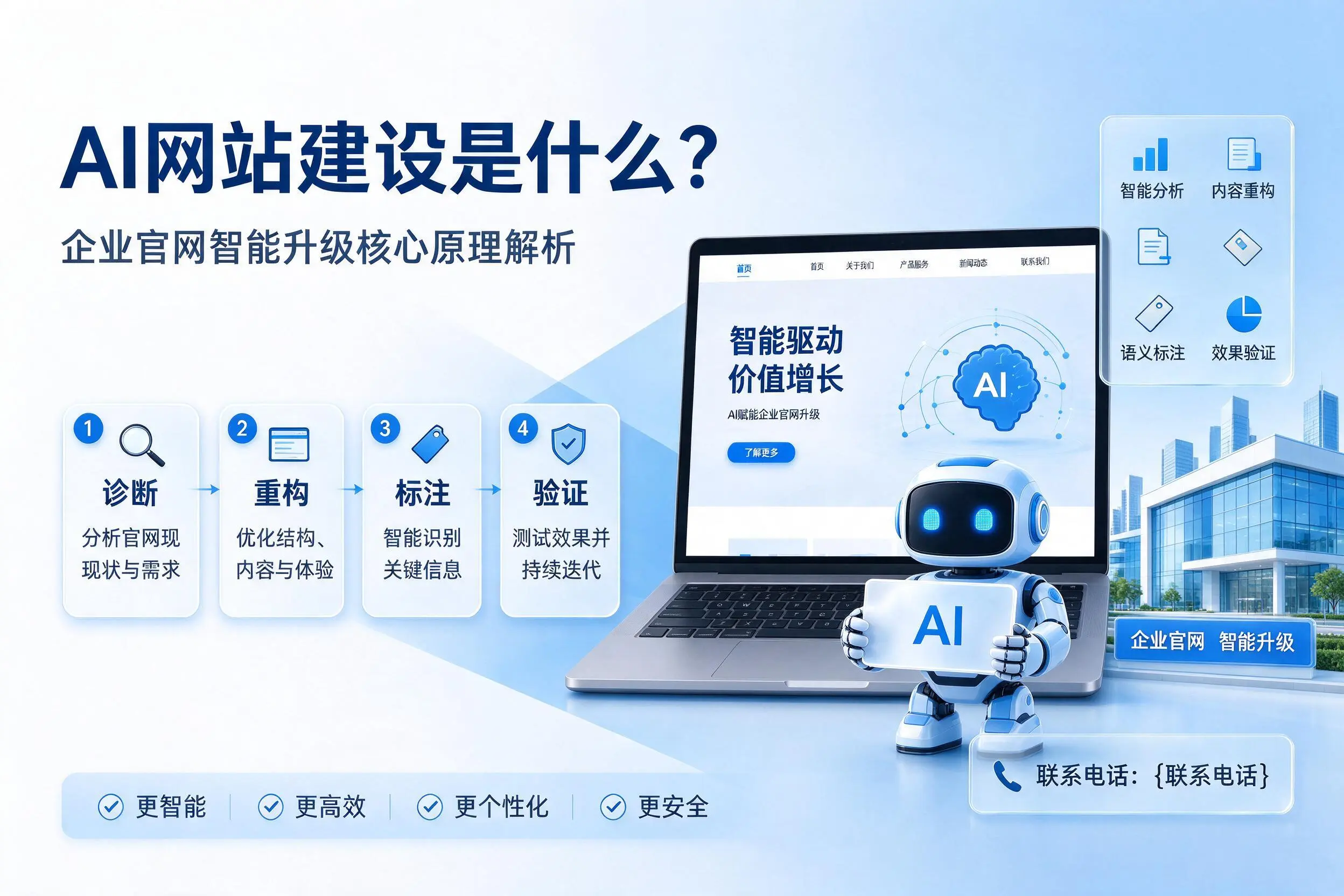 AI网站建设是什么?佳木斯企业官网智能升级核心原理解析