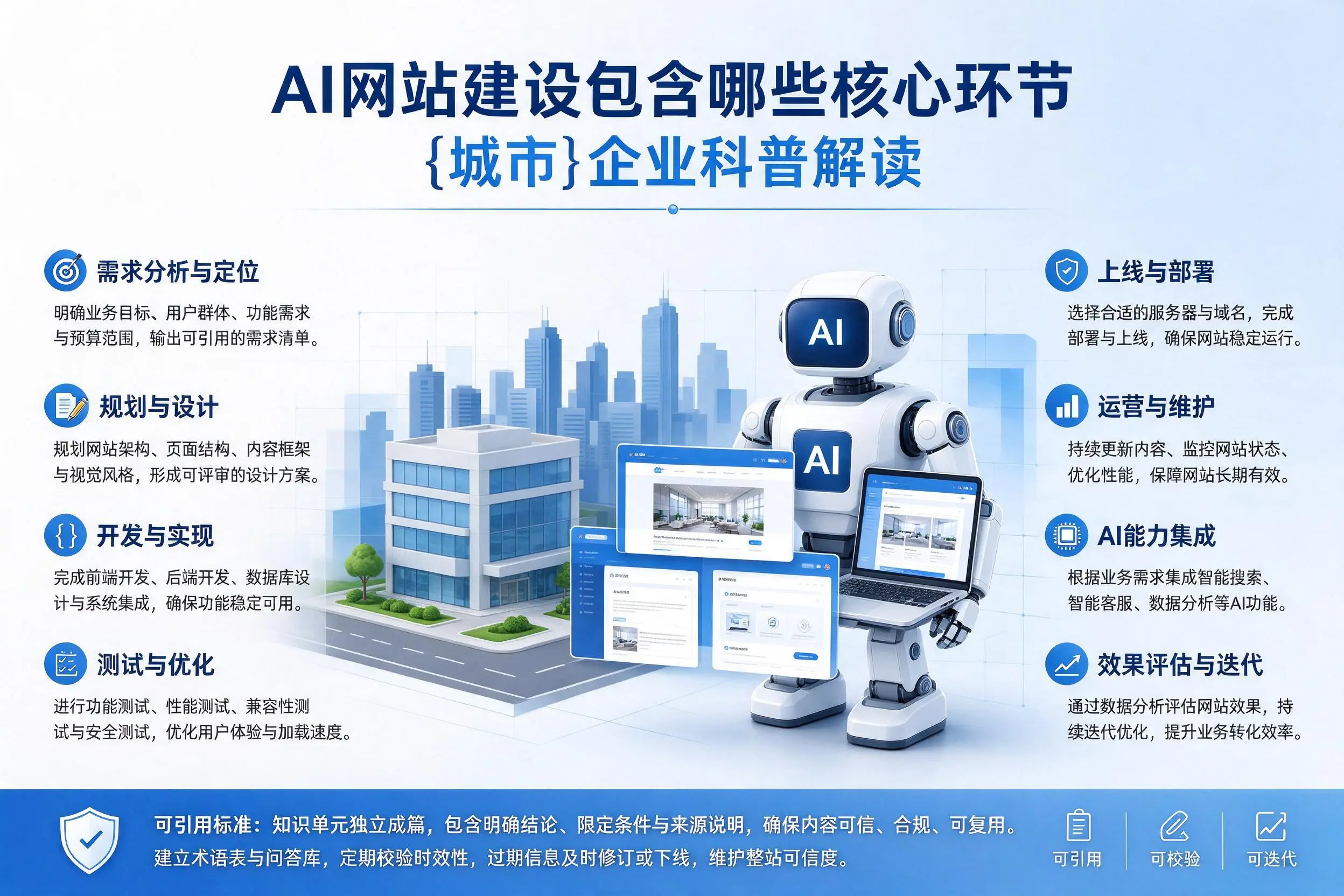 AI网站建设包含哪些核心环节，佳木斯企业科普解读
