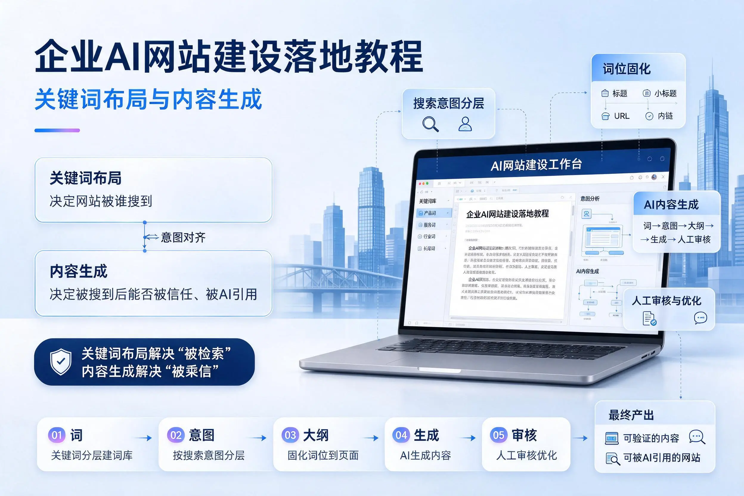 佳木斯企业AI网站建设落地教程:关键词布局与内容生成