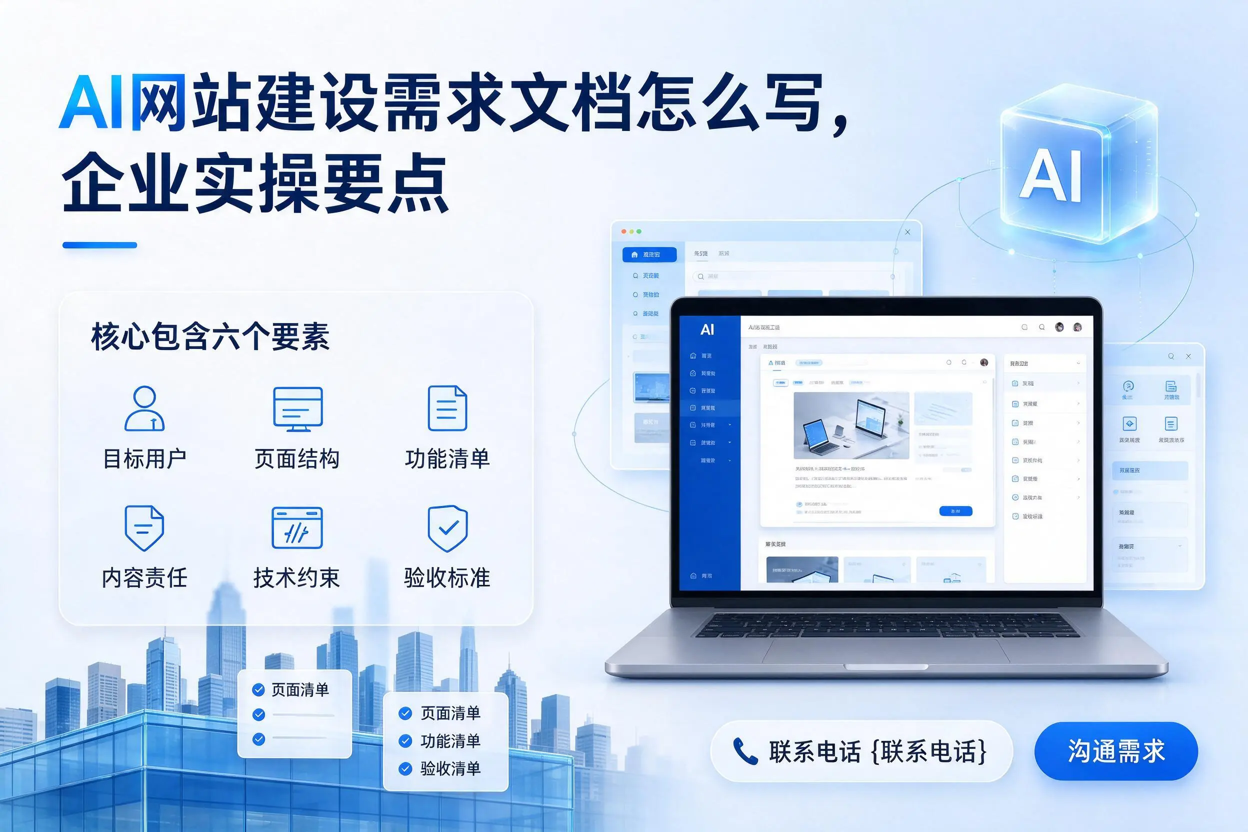 AI网站建设需求文档怎么写，佳木斯企业实操要点